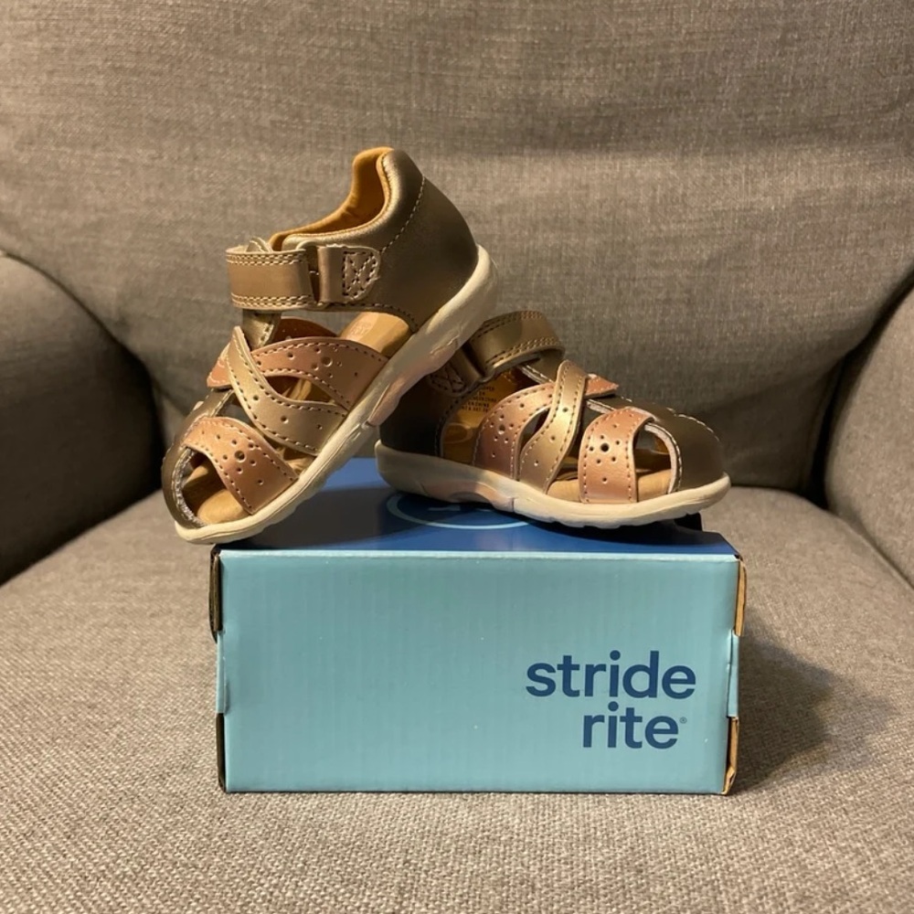 Stride Rite gold Xena sandal